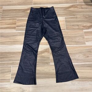 Commando Faux Leather Flare Pants- Blue size L